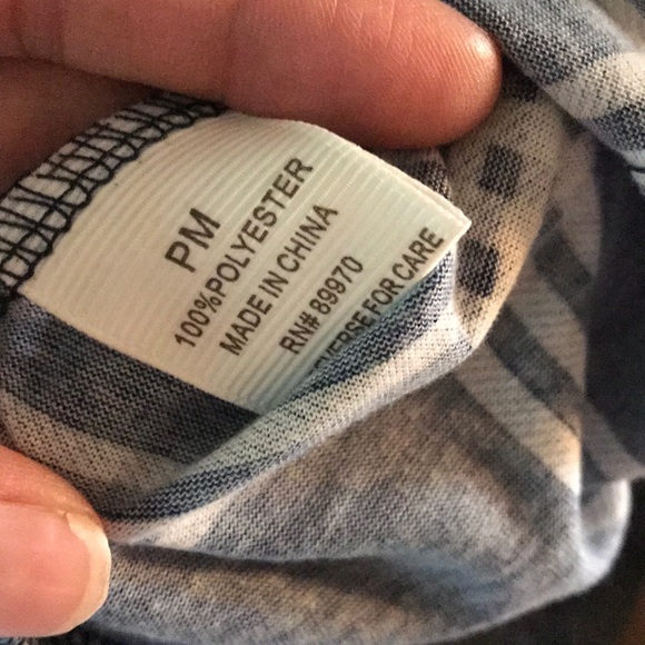 Anthopolgie Eden & Olivia Navy Plaid Top - Picture 3 of 4